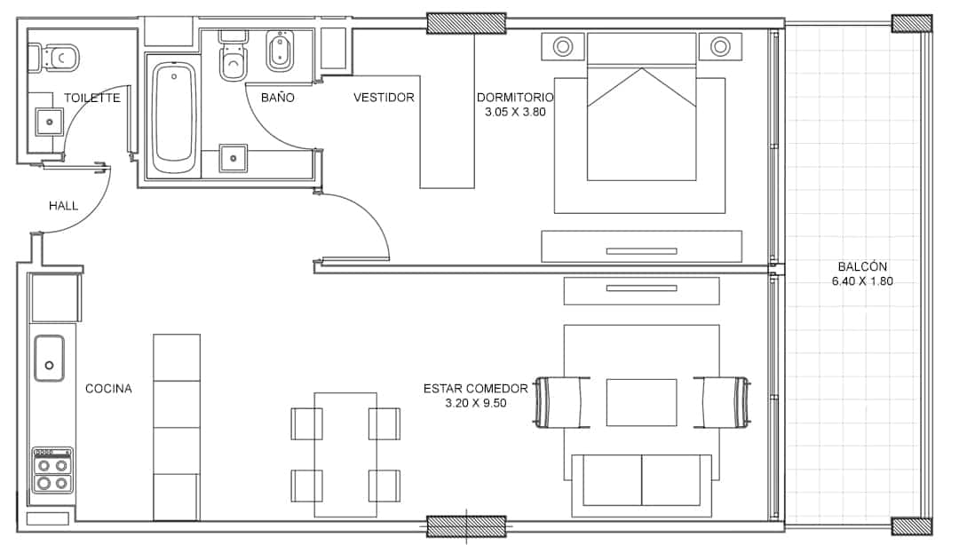 WH Coghlan 2 ambientes plano