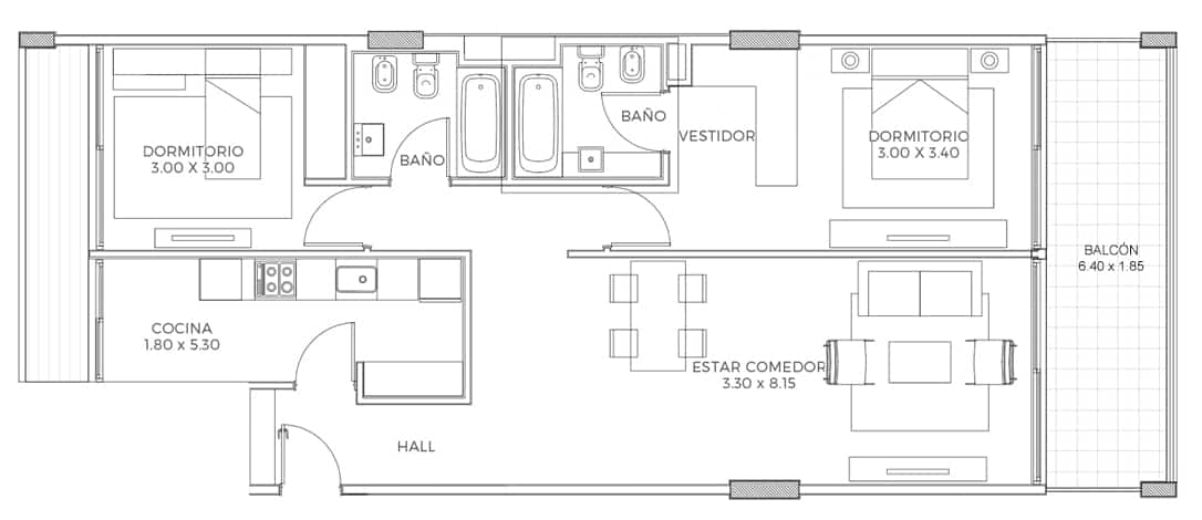WH Coghlan 3 ambientes plano