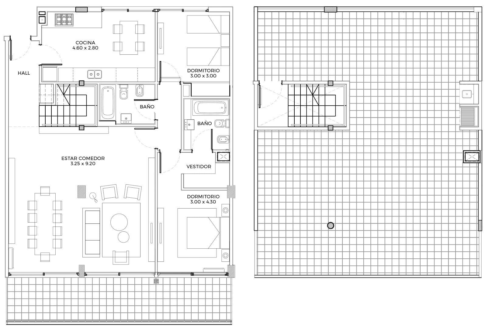 WH Coghlan Duplex Terraza plano